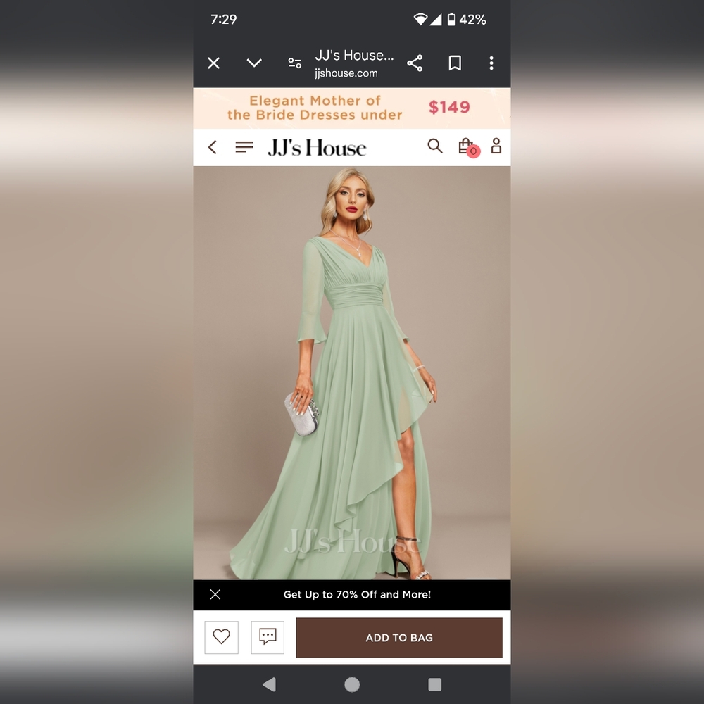 Mother's dress never worn
